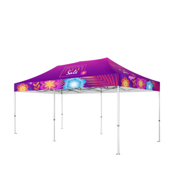 10x20 event canopy with branded top for trade shows and outdoor marketing