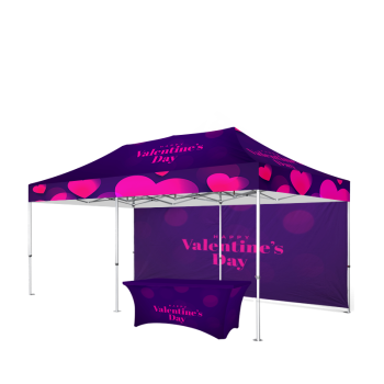 10 x 20 tent with Top & Full Back Wall & Table Cover
