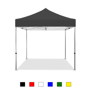Black tent canopy with durable frame and matching canopy top