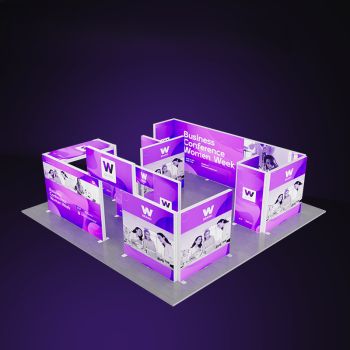 SEG modular booth design – complete exhibition setup with SEG illuminated panels