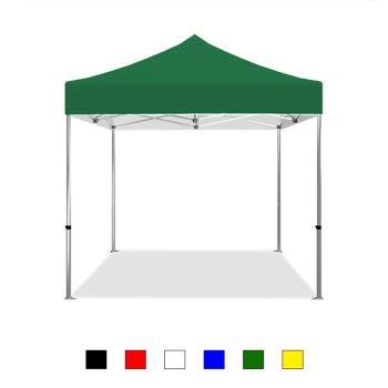 Green event tent with durable frame and high-quality canopy top