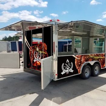 Custom Rear Trailer Curtains 