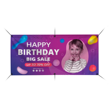Birthday Banners - Personalized Vinyl Printing with Custom Text & Designs