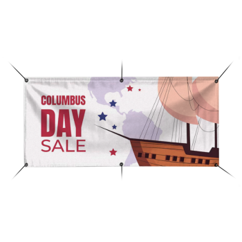 SignageBuzz Custom Columbus Day Banner – Patriotic 13oz vinyl for parades, schools, and community events.