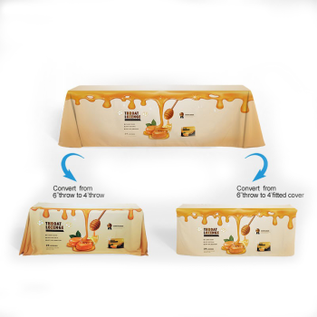 Convertible Table Cover Diagram for Size Adjustment Demonstration
