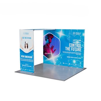 "Foldable SEG Modular Display Kit A – Trade Show Booth with SEG Frame and Printed Graphics"