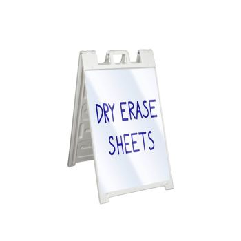 Dry Erase A-Frame2 ft × 3 ft Dry-Erase A-Frame Sign with reusable PVC board and durable plastic frame, perfect for indoor/outdoor messaging