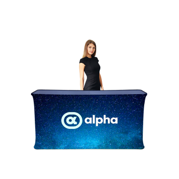 Folding Fabric Display Counter with Printed Graphic Cover