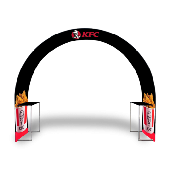Round Arch Display Frame – 11FT display arch with KFC graphics showcased
