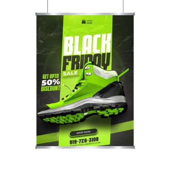 Snap Poster Hanger with aluminum frame for easy, tool-free poster display in retail windows, offices, and promotional events