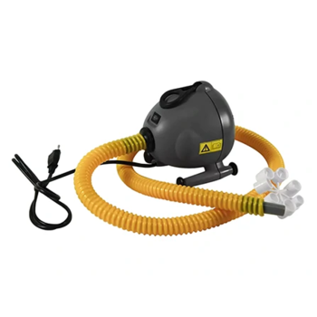 Electric air pump for custom blow up displays and air canopy setup