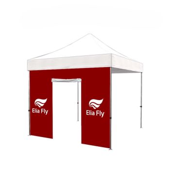 Custom Canopy Tent Full Sidewall with Zippered Roll-Up Door – Ideal for Vendor Booths & Outdoor Events