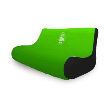 Inflatable furniture rental Sofa (Double Seat) displayed as branded seating during trade show or promotional activation