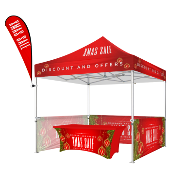 Durable 10x15 custom canopy tent with logo, printed top and full wall graphics