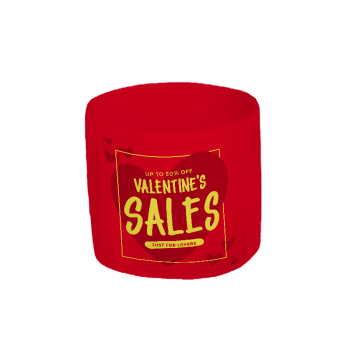 Round fitted table cover with custom printed stretch fabric
