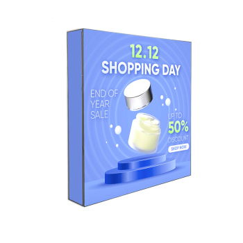 12.12 shopping day promotional display backdrop with discount graphics