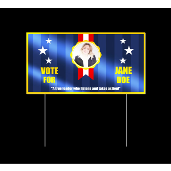 Political Reflective Yard Signs
