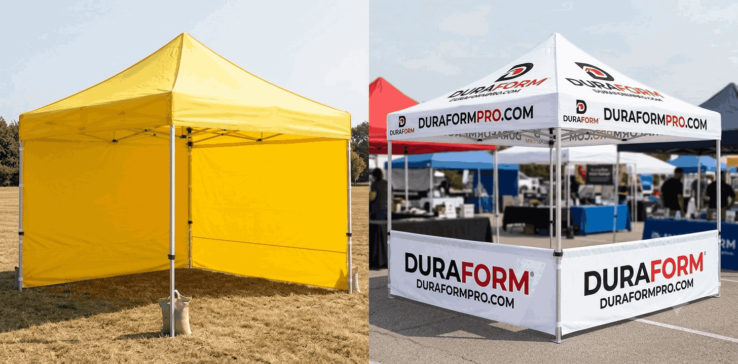 10x10 Custom Pop-up Tent with Printed Roof: What's the Difference from a Blank Canopy?